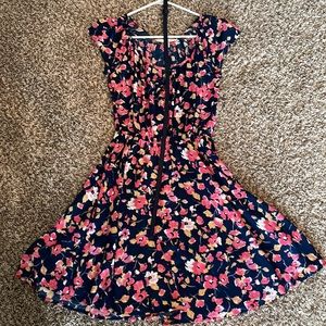 LC Lauren Conrad Dress, Navy Floral, size XS